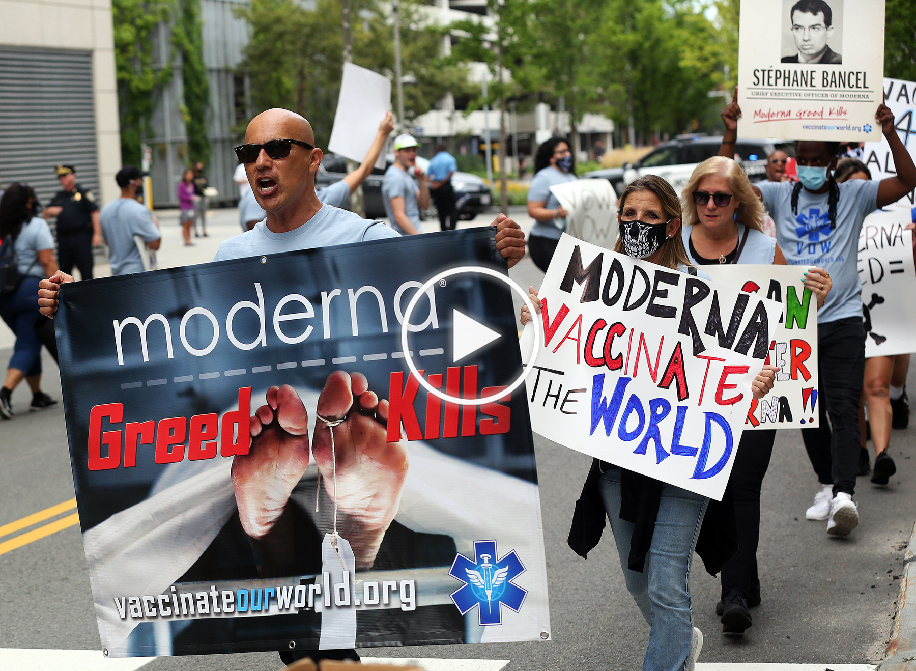 Protestors Push Moderna to Drop Vaccine Prices, Share Technology!